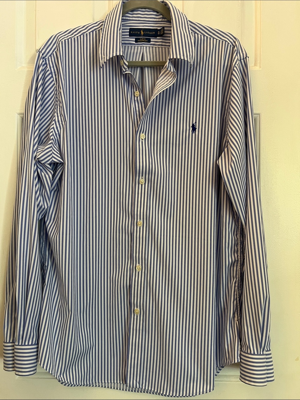 Polo by Ralph Lauren Navy & White Striped Dress Shirt